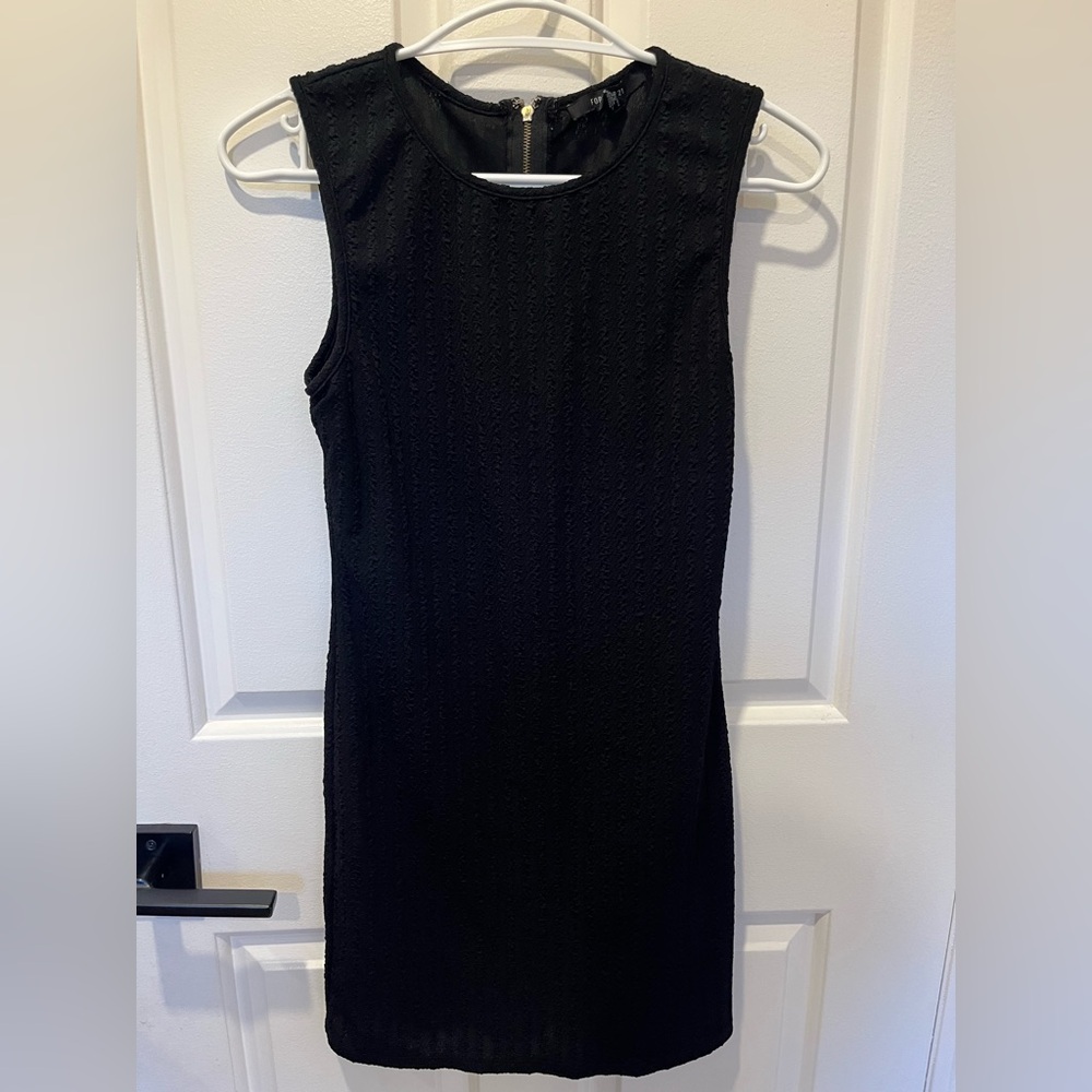 Forever 21 Black Textured Mini Dress